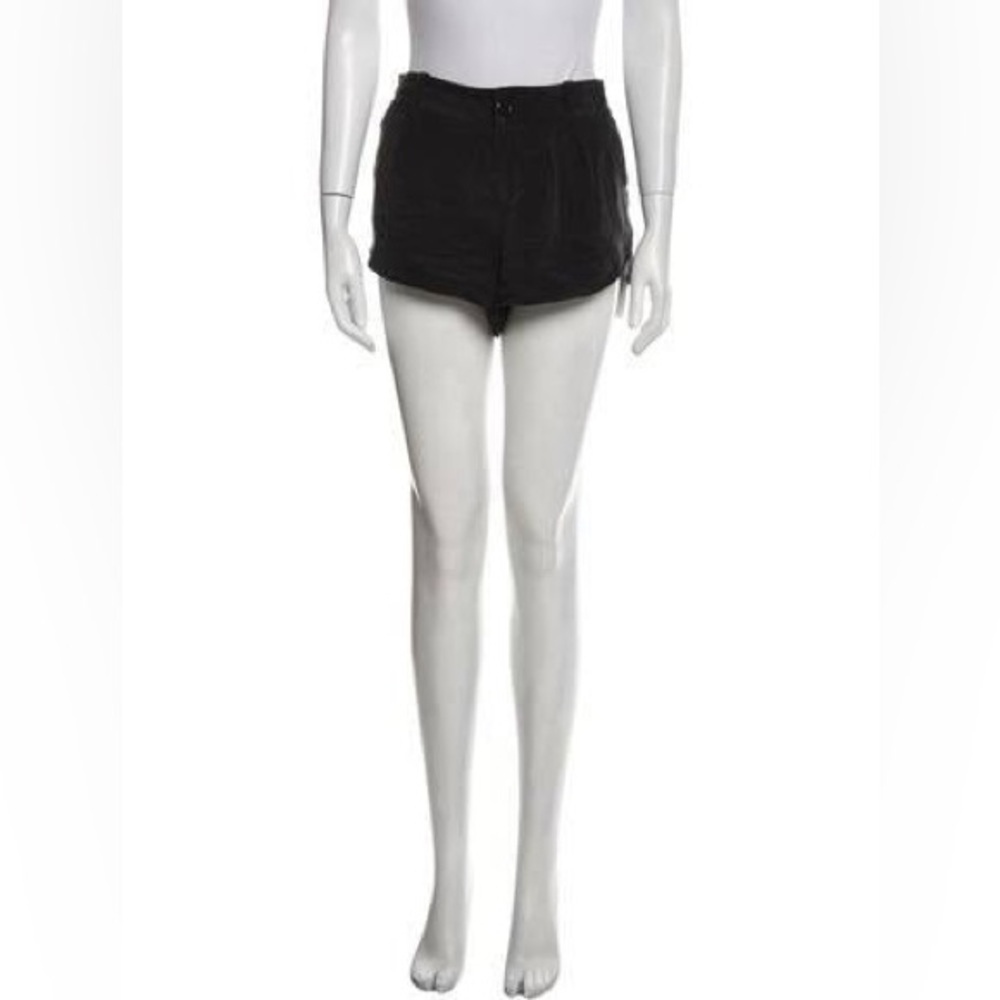The Row black silk mini shorts size S